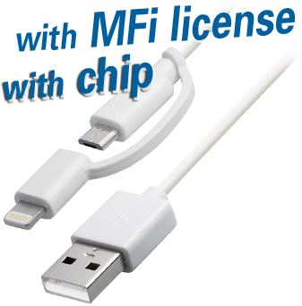 Transmedia Connecting Cable for iPhone, iPad, iPod, Smartphone and Tablets