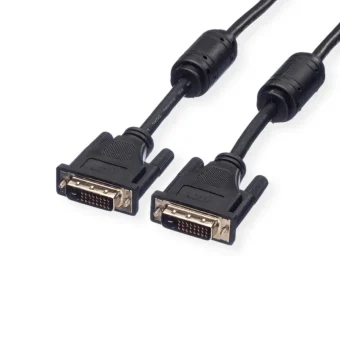 Roline DVI kabel, DVI-D (24+1) Dual Link, M/M, 2.0m, crni