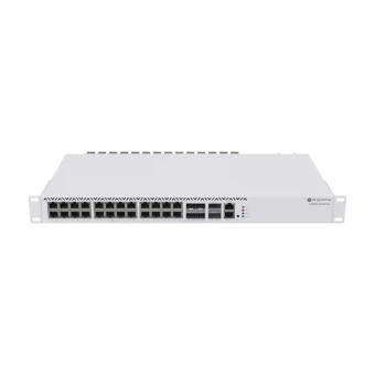 Mikrotik Cloud Router Switch CRS326-4C+20G+2Q+RM, 20x 2.5 GIGABIT Ethernet, 4x Combo ports ethernet 2.5G/10G SFP+, 2x 40G QSFP+, 128 MB DDR2 RAM, 32 MB storage, RouterOS v7 License level 6, 2x AC In