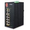 Planet Industrial 8-Port 10 100TX 802.3at PoE 2-Port Gigabit TP SFP Combo Switch