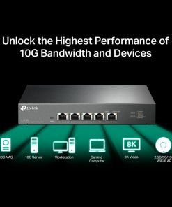 TP-Link 5-Port Multi-gigabit 10G preklopnik (Switch), 5×10G, desktop kućište