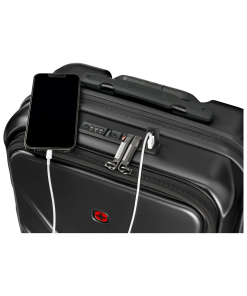 Wenger kofer Amplix Carry-On, 36/45 L, 54×38×23cm, crni