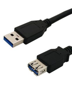 NaviaTec USB 3.0 A muški na A ženski kabel, 3m, crni