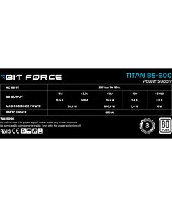 BIT FORCE napajanje 500W 80+ TITAN BS-500 ATX 2.31