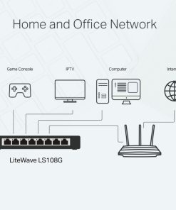 TP-Link 8-Port Gigabit Desktop preklopnik (Switch), 8×10/100/1000Mbps, Auto-Negotiation RJ45, Auto-MDI/MDIX, metalno kućište