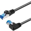 Transmedia Cat6A SFTP Patch Cable, RJ45 plug angled right, 3m