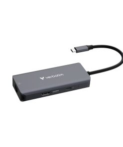 Verbatim USB-C Essentials Multiport Hub 6 priključaka: RJ45, HDMI, USB-C PD, 3 x USB-A 3.2 Gen 1