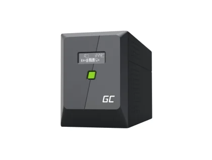 Green Cell UPS (UPSLP1050) 1500VA/1050W, Pure sine wave, Line Interactive AVR, PowerProof with LCD