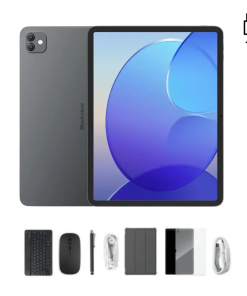 BLACKVIEW Tablet Link 8 WiFi, 12/256 GB, 12.7" HD (2160×1600) IPS, 13MP/18MP, DokeOS P 4.2 + gratis preklopna torbica, stylus pen, tipkovnica, miš, 3.5mm slušalice, zaštitna folija, bez adaptera, sivi