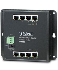 Planet Industrial 8-Ports GbE Wall-mount Managed Switch (-40~75 degrees C)