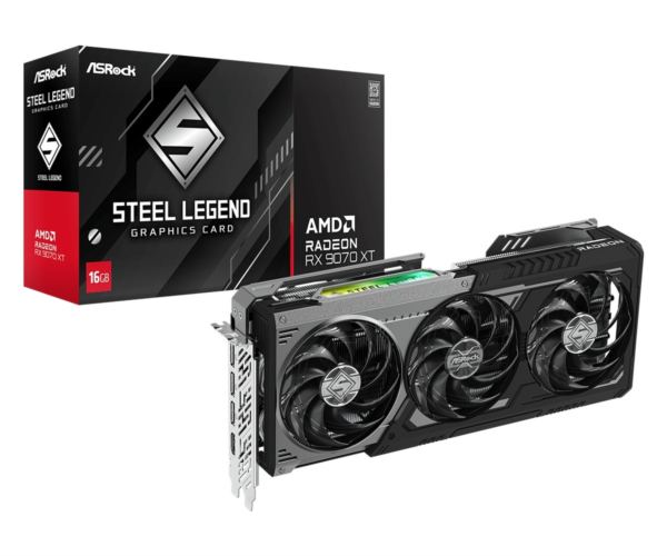Asrock Radeon RX 9070 XT Steel Legend Dark 16GB, 16GB GDDR6