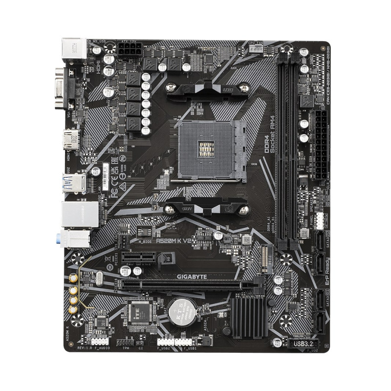 GigaByte MB A520M K, S.AM4, DDR4/5100(OC), PCIe 3.0, SATA3, M.2, RAID, G-LAN, D-Sub/HDMI, mATX