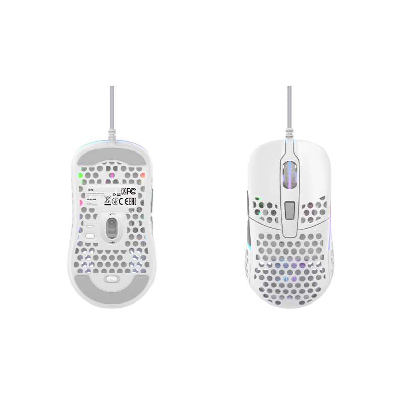 Cherry XTRFY M42 optički RGB igraći miš, 16000 cpi, USB, bijeli