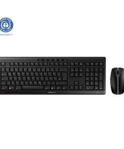 Cherry Stream Desktop Recharge tiha bežična tipkovnica + miš, crna