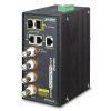 Planet Industrial 4-port Coax 2P Gigabit 2P SFP Managed Switch