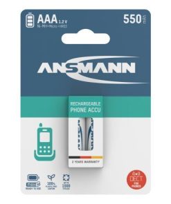 Ansmann Dect NiMH Rechargeable battery AAA HR03 550 mAh maxE 2 pcs