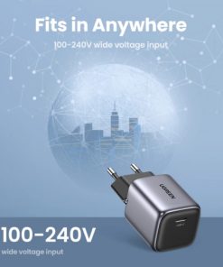 UGREEN Nexode Mini GaN II Tech zidni punjač 20W, USB-C, PD3.0/QC4+, crni