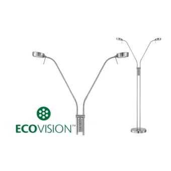 EcoVision LED podna svjetiljka 2×5W, 3000K - topla bijela, podesiva akrilna sjenila
