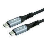 Roline VALUE USB4 Gen3x2 kabel TIP C-C M/M, Emark, 240W, 2.0m, crni