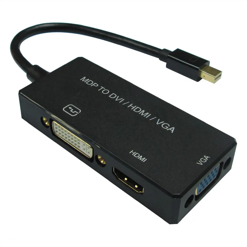 Roline VALUE adapter/kabel Mini DisplayPort - VGA/DVI/HDMI, M/F, v1.2, aktivni, 0.1m