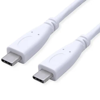 Roline VALUE USB 3.2 Gen 2 kabel, PD (Power Delivery) 20V5A, Emark, C-C, M/M, bijeli, 0.5 m