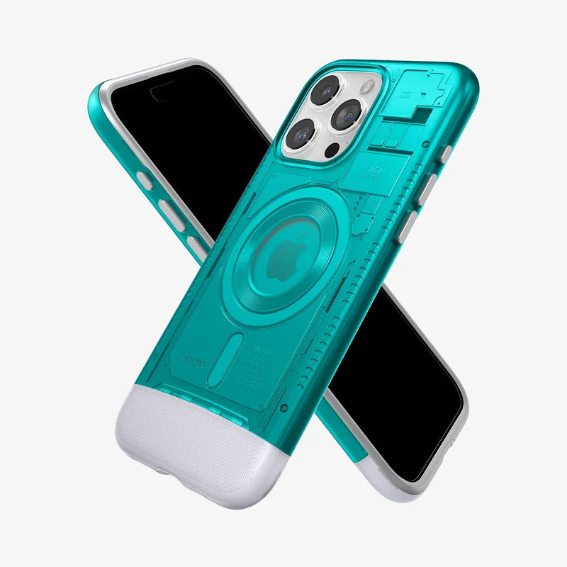 Spigen Classic C1 MagSafe, bondi blue - iPhone 15 Pro (ACS06743)