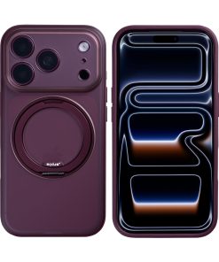 Rixus SnapGrip 360 Case For Apple iPhone 17 Pro, 18 Pro Deep Purple