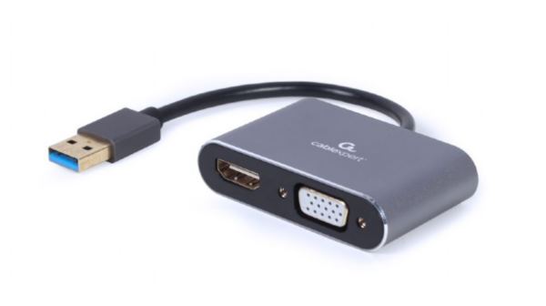Gembird USB to HDMI VGA display adapter, space grey