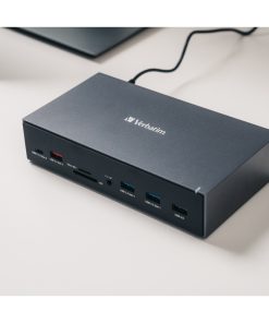 Verbatim CDS-17 portni USB-C Pro Docking Station HDMI do 8K | 2 x HDMI do 4K | 2 x DP | RJ45 | USB-A 3.2 | 2 x USB-A 3.0 | 2 x USB-A 2.0 | USB-C® 3.2 | SD | microSD | Audio | DC napajanje | USB-C Host