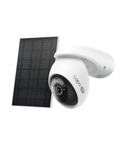 TP-Link Tapo C660 kamera + Tapo A201 Solar panel 4K 8MP(3840×2160 px), F1.6, Full-Color Night Vision, microSD, 2×Spotlights, dvosmjerni audio, detekcija pokreta, vodootporna IP65, Wi-Fi, Tapo app