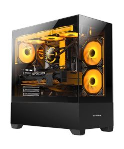 Bit Force SPARK ARGB-TG3 Midi Tower ARGB Gaming PC ATX kućište bez napajanja, crno