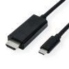 Roline VALUE USB-C - HDMI kabel, M/M, 1.0m, crni