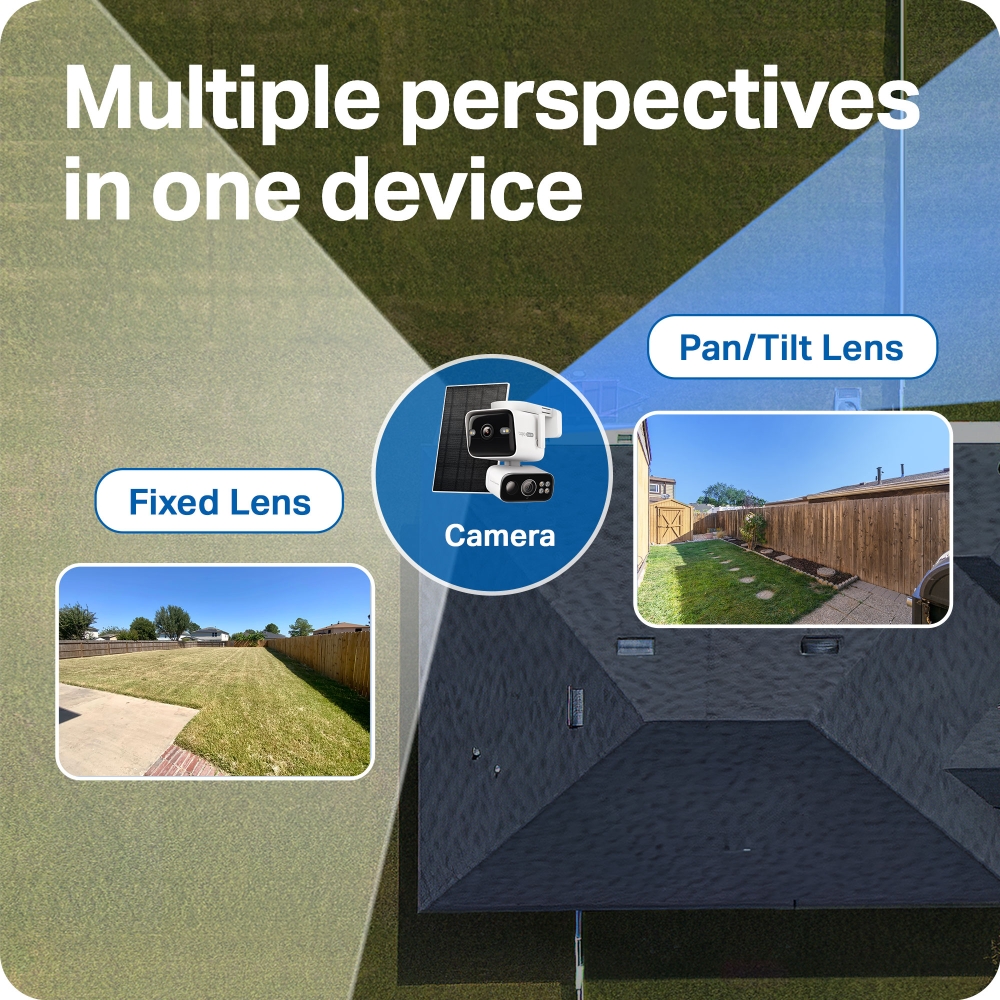 TP-Link Tapo C675D kamera + Tapo A202 Solar panel, 4K/8MP (3840x2160), 10000mAh punjiva li-lon bater, microSD, 6×Spotlights, detekcija pokreta, IP65, Dual Lens/Telephoto, Wi-Fi/Tapo app