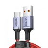 UGREEN USB-C (M) na USB 2.0 A (M) 6A, supercharge, crveni, pleteni kabel MFi, 1.0m
