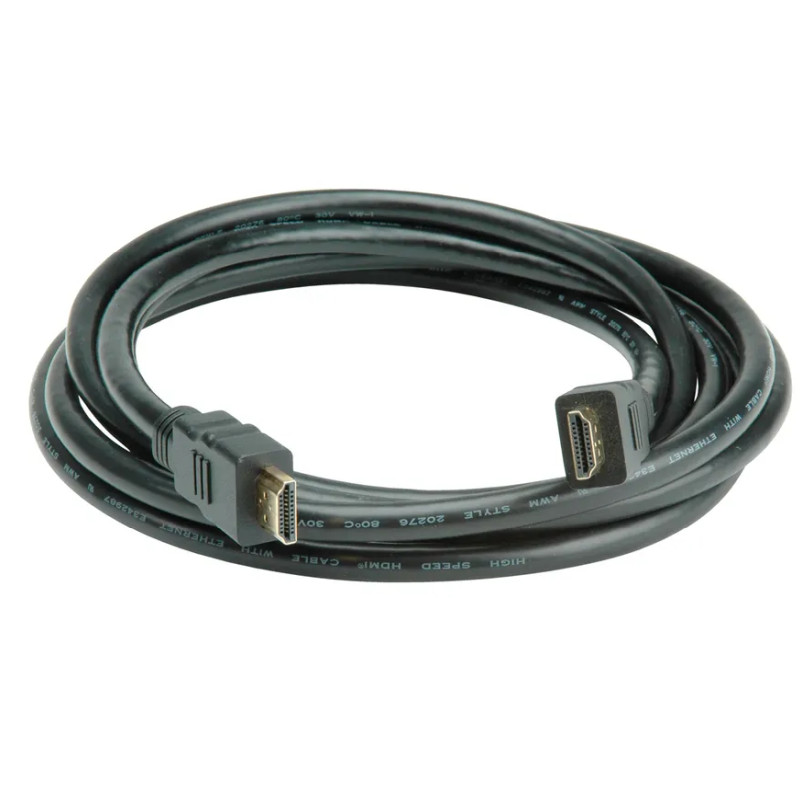 Roline VALUE Ultra HD 8K HDMI v2.1 kabel sa mrežom, M/M, crni, 5.0m