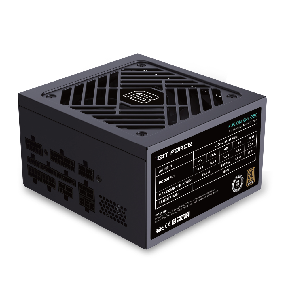 BIT FORCE napajanje 750W 80+ GOLD SUPREME GPS-750, modularno, ATX 3.1, PCI-E 5.1, FDB