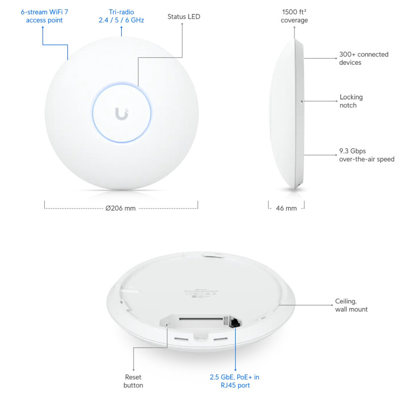 Ubiquiti UniFi WiFi 7 Pro pristupna točka