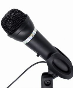 Gembird Condenser microphone with desk-stand, black