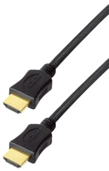 Transmedia High Speed HDMI braided cable with Ethernet 2m gold plugs, 4K