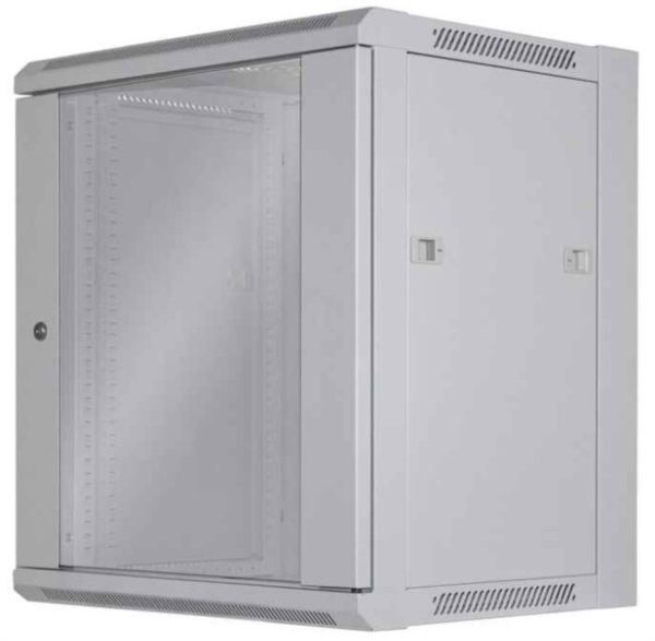 Intellinet 19" Wallmount Cabinet, 12U, 450 mm (17.7 in.) Depth, Gray