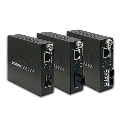 Planet 1GbE RJ45 to 1G Open Slot SFP Web smart Media Converter