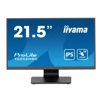 IIYAMA 22" T2252MSC-B2 Touchscreen FHD (1920×1080) IPS, 16:9, 5ms, 250 cd/m2, 1000:1, HDMI/DP, 2×USB-A, zvučnici, crni