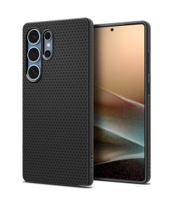 Spigen Liquid Air, matte black - Samsung Galaxy S25 Ultra (ACS08953)