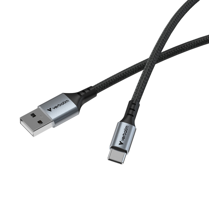 Verbatim Sync & Charge kabel USB-A na USB-C, M/M, 18W QC3.0, crni, 1.2m