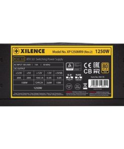 Xilence 1050W Performance X+, ATX 3.0 80+ GOLD, modularno, aktivan PFC, 4×PCIe, 12×SATA, 20+4-pina, 140mm ventilator, crno