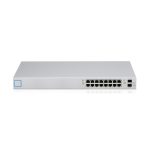 Ubiquiti UniFi Managed 16-port Gigabit Switch (8-port PoE+), 2× SFP, Rackmount (USW-16-PoE-Gen2)