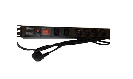 NaviaTec PDU (Power Distribution Unit) sa 5x Schuko 2x C13 priključaka, kabel Schuko, 19"