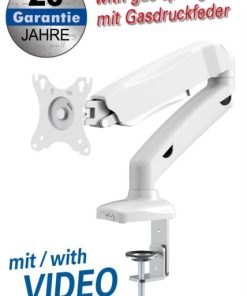 Transmedia full-motion Desk Bracket for LCD monitor 13“ - 27“, white