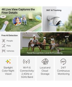 TP-Link Tapo C560WS kamera 4K 8MP(3840×2160) H.264, 360° /98° Pan/Tilt, Starlight-Color Night Vision, microSD, dvosmjerni audio, detekcija pokreta, vodootporna IP66, Wi-Fi, Tapo app