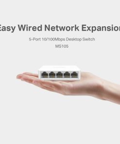 Mercusys 5-port mini Desktop preklopnik (Switch), 5×10/100M RJ45 ports, plastično kućište